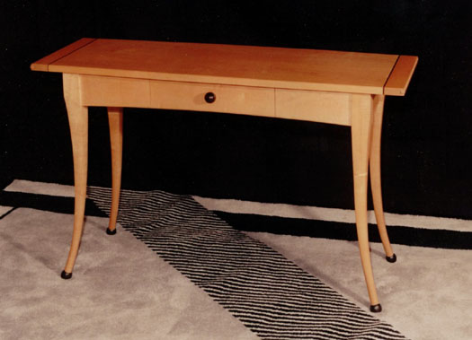 Gretchen's sofa table of maple and ebony